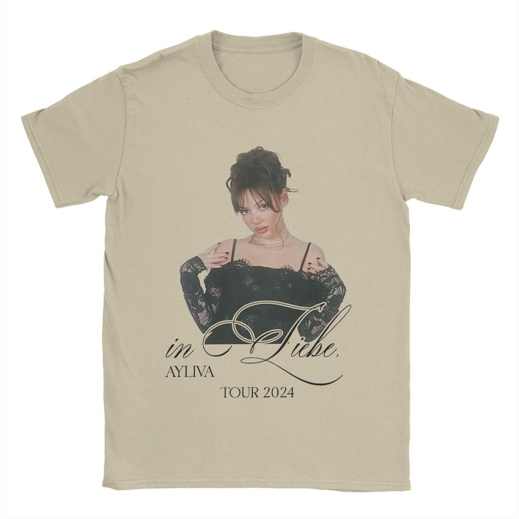 Men's Ayliva Liebe Tour 2024 T Shirt Cotton Tops Amazing Short Sleeve Round Collar Tees Unique T-Shirts