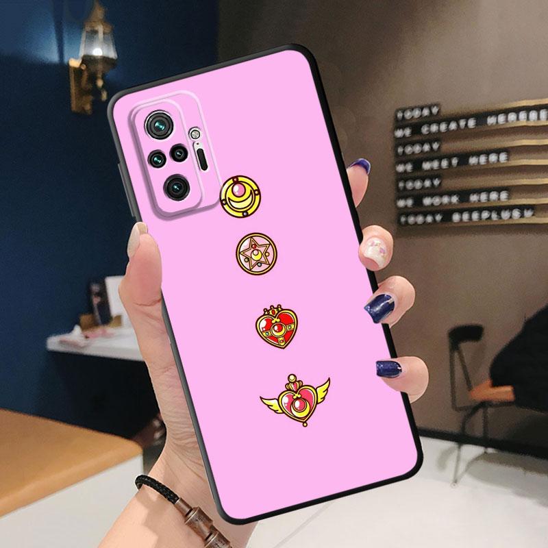 Handyhülle für Xiaomi Redmi Note 11T 11S 10 Lite 10S 8 9S 7 11 Pro 8T 9 Cover Stoßfestes TPU Soft Funda Niedlicher Zauberstab Mond