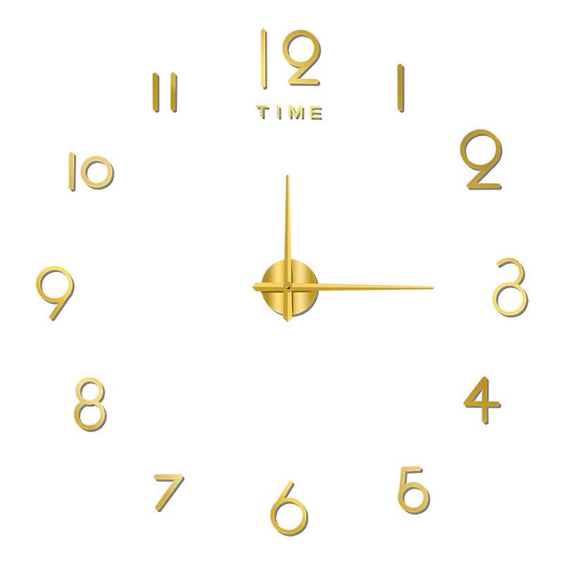 Creative Large Three-dimensional Digital Wall Clock Simple Diy Wall Clock Art Acrylic Clock Living Room Clock
