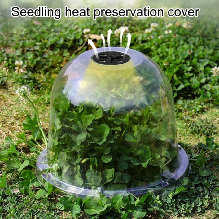 Wetterfeste Pflanzglocke mit verstellbaren oberen Belüftungsöffnungen, verdickte transparente, metallverstärkte Basis, Gartenbau-Essential