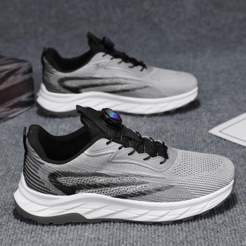 

2024 лето новые вращающиеся кнопки ремешок платформа кроссовки модные дышащие беговые мужские кроссовки из хлопчатобумажной ткани 39