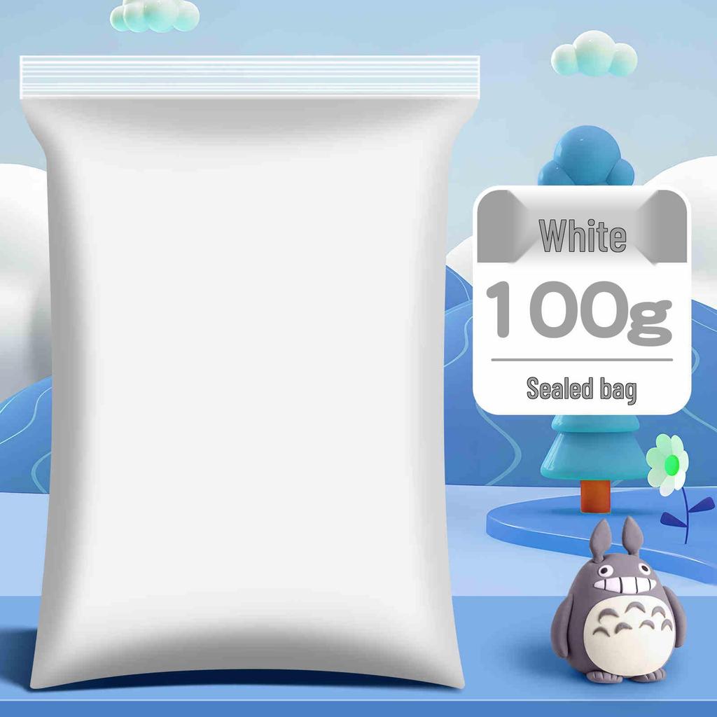 100g Weiße Tonerde für Kindergarten & Grundschule - Große Tüte für Handwerk und Modellieren