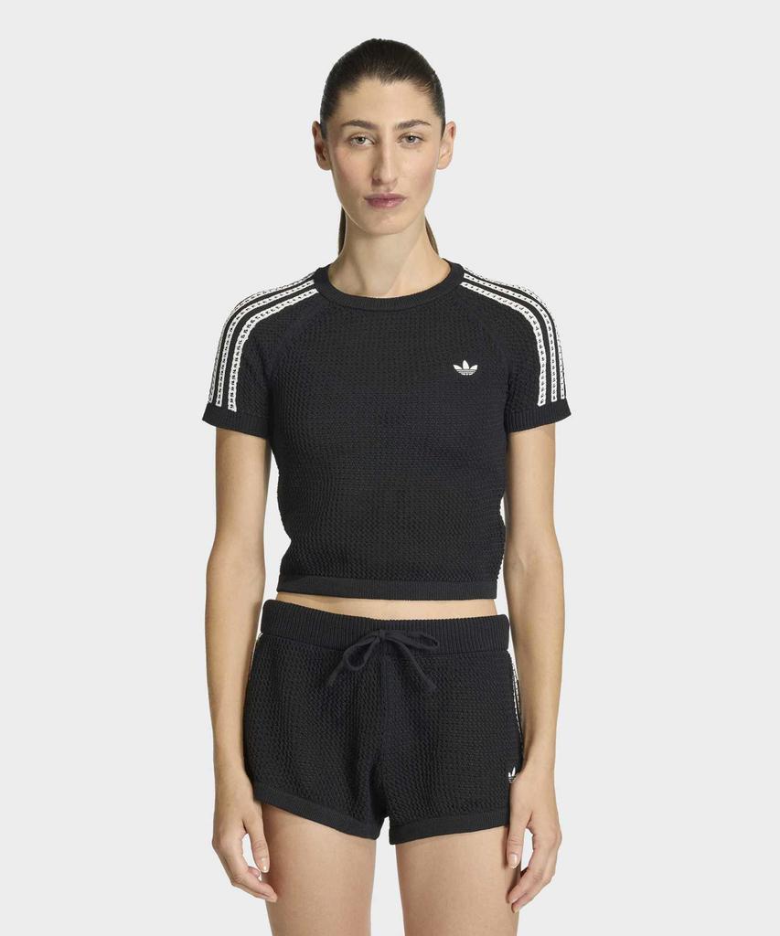 adidas Knit Crochet Cali T-Shirt - Black / Kc6481