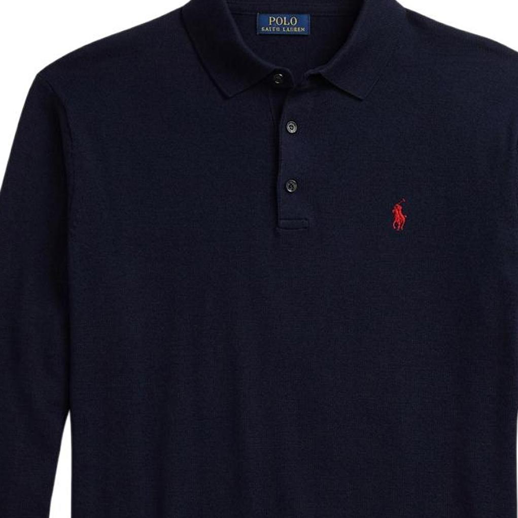 Polo Ralph Lauren Solid Long Sleeve Pony Embroidered Polo Shirt Men tops MNPOSWE16822571400