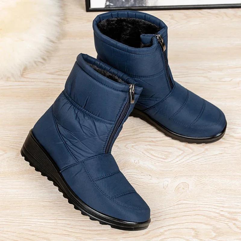 Boots Women Non Slip Waterproof Winter Snow Boots Platform Shoes For Women Warm Ankle Boots Cotton Padded Shoes Botas De Mujer