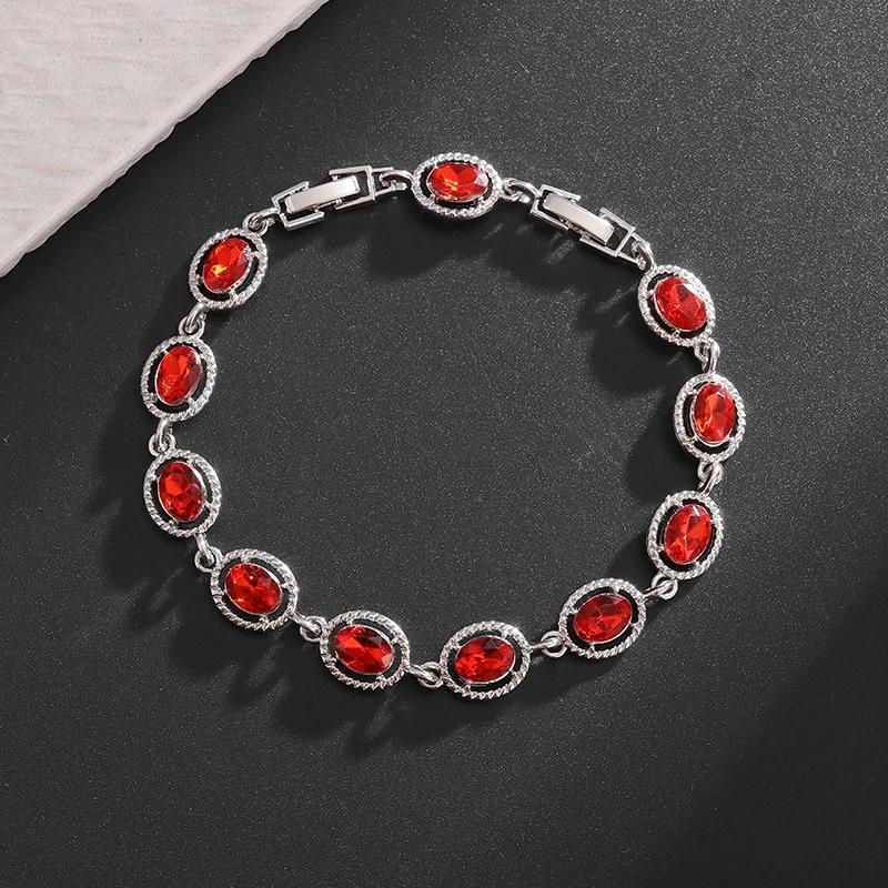 Bracelet Charm Élégant pour Femme Incrusté de Cristal Mode Bijoux de Fiançailles Mariage