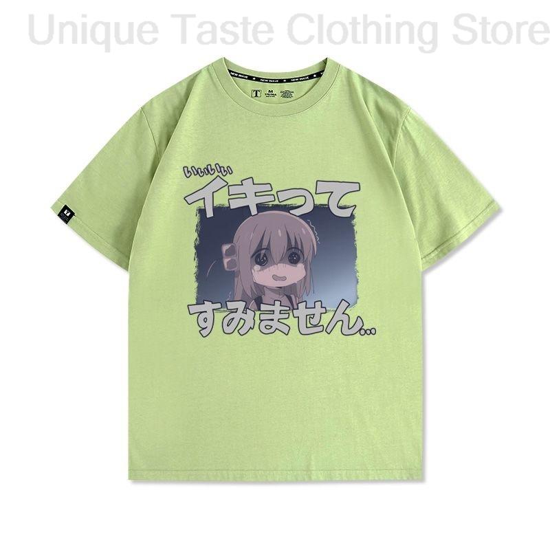 BOCCHI THE ROCK T Shirt Gotoh Hitori Cartoon Cute Print Tshirt Women Unisex Harajuku Fashion Summer Cotton Short Sleeve Tee Tops