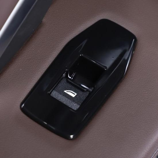 Glossy Black ABS Window Lift Switch Button Trim Frame For BMW X1 -2024