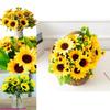 Artificial Sunflower Silk Flowers Wedding Floral Decor 7 Branches 13 Heads