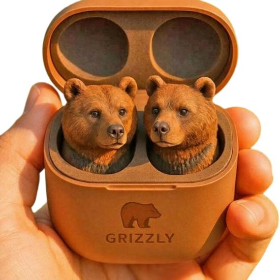 Cute Animal Shaped Bluetooth-compatible Earbuds 3D Frog Eagle Zebra Wolf Lion Animal Wireless Earbuds with Charging Case for Teens Adults