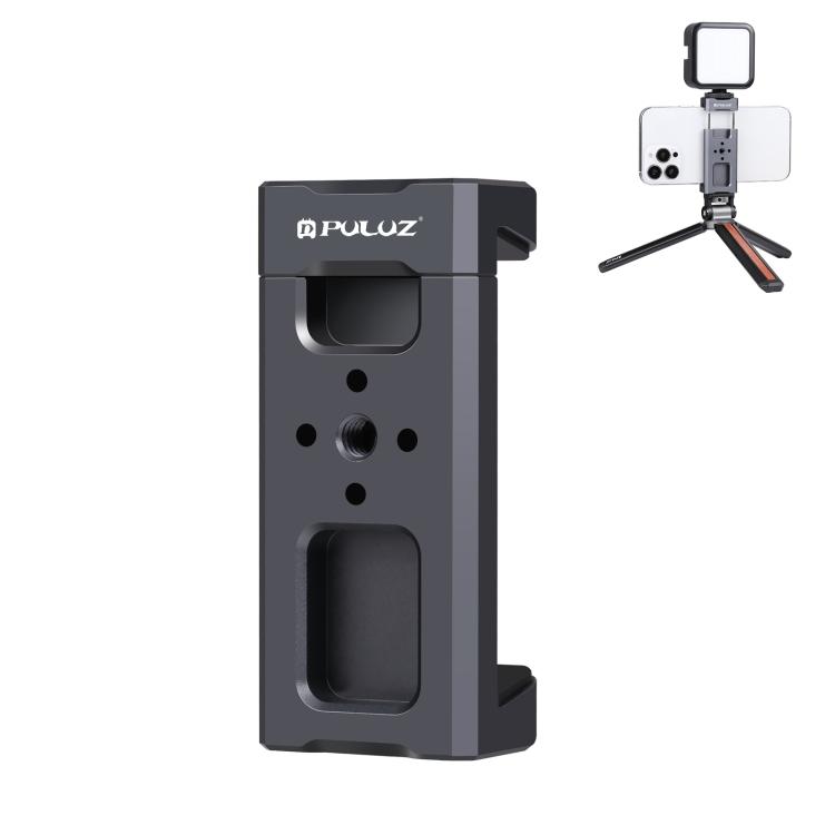 

PULUZ Cold Shoes Aluminum Alloy Phone Clamp Holder Bracket(Black) чёрный