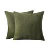Corduroy Throw Cover - Color Design for Living Room Sofa Cushion