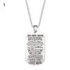 Simple Gift Vintage Ball Chain To My Daughter Tag Pendant Necklace Guard
