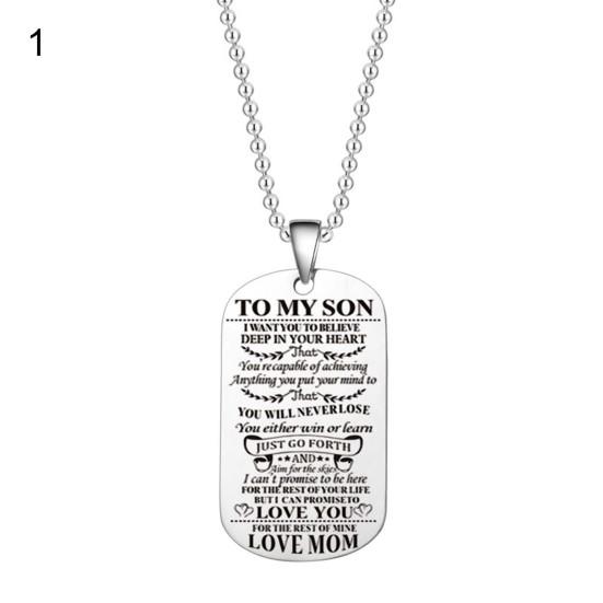 Simple Gift Vintage Ball Chain To My Daughter Tag Pendant Necklace Guard