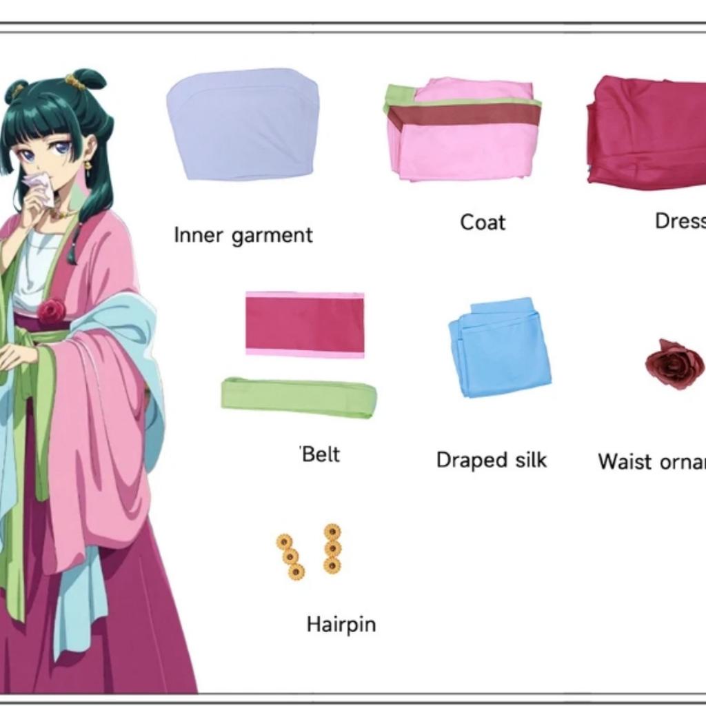 Anime Kusuriya No Hitorigoto Maomao Cosplay Kostüm Anzug Uniform Halloween Party Anime Rollenspiel Outfit für Frauen