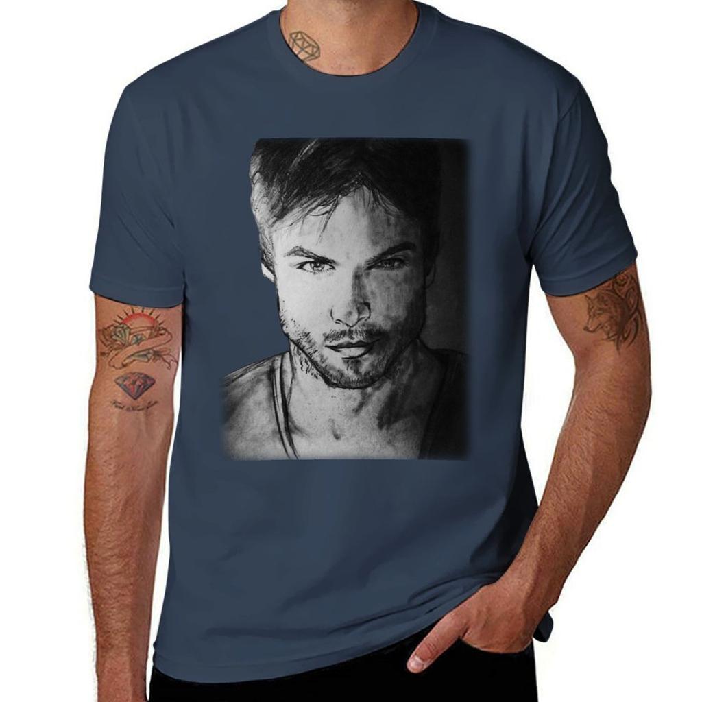 Ian Somerhalder TShirt Fashion Casual Short Sleeve Top