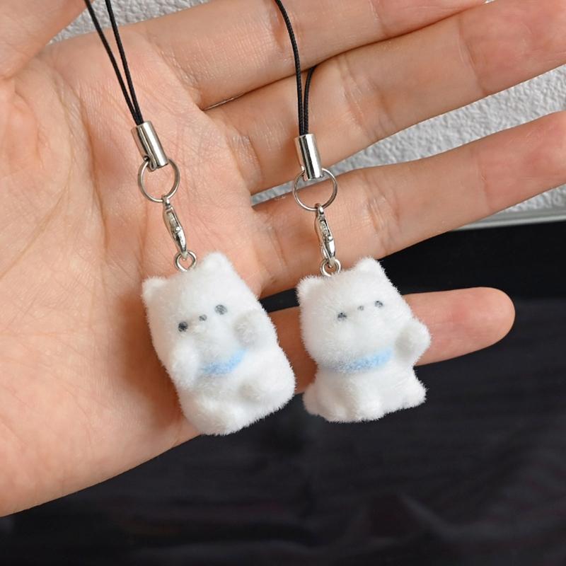 Resin 3D Dog Design Phone Charm Keychain Decoration Accessory With Realistic Texture For Pets Lovers