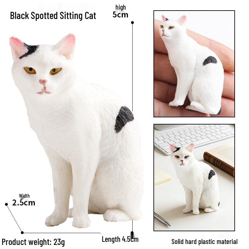 Solid Orange Cat Holstein Cow Cat Model - Home & Car Decoration Ornament