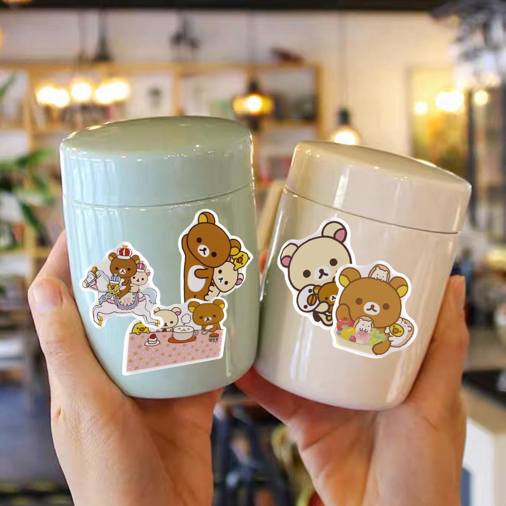 50 New Styles of Cute Ins Bear Personality Graffiti Stickers Motorcycle Suitcase Guitar Waterproof