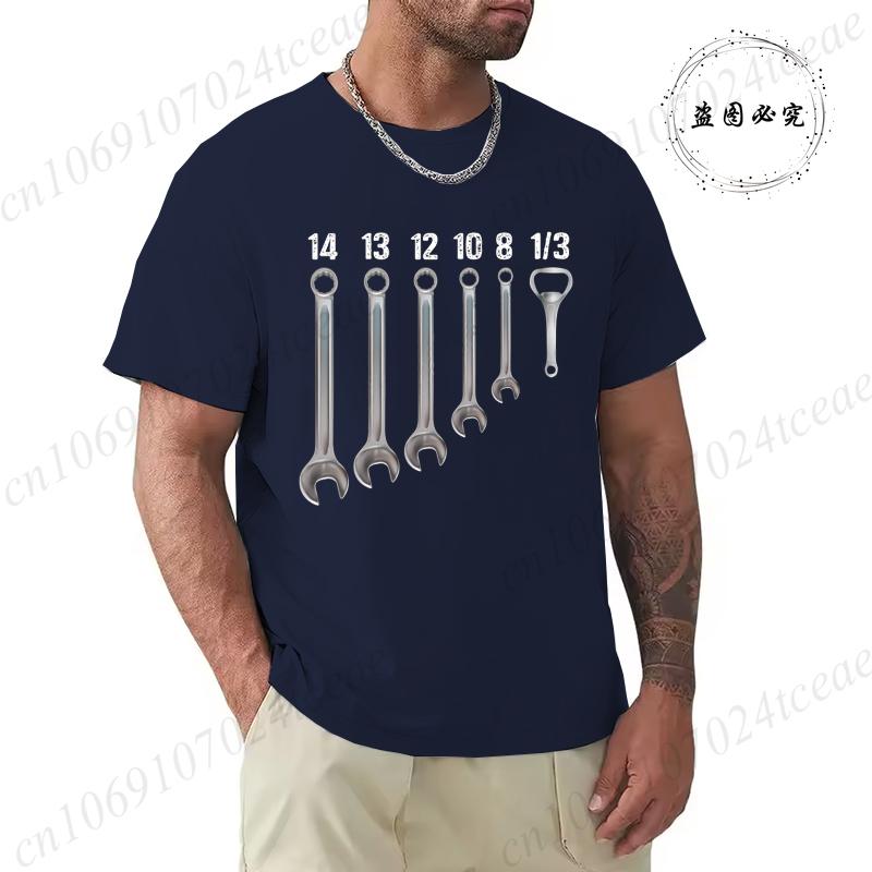 Men Summer Clothing Fashion Casual T-Shirts Keys Mechanic Beer Opener Humor Alcohol Beers Cars Motorcycles Print Sports T-shirt