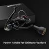 63mm Spinning Handle with TPE Gray Knob (27mm) Compatible with Shimano Stradic FL, FM, Stella, Vanford, Vanquish, and Naski