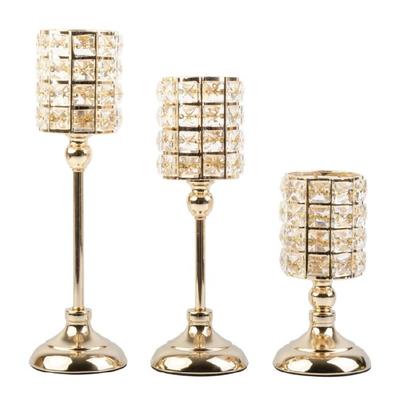 Crystal Candle Holder for Table Centerpieces Wedding Candle Stand Christmas Gift