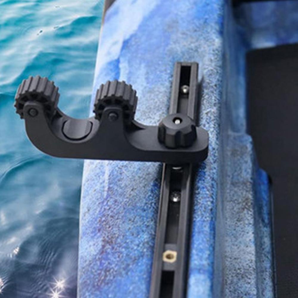 2Pcs Kayak Paddle Holder with Longer Threads Bolts Kayak Track Mount Multifunctional Rod Pole Holding Tool for Kayaking