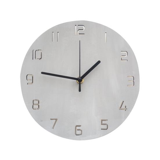 

Скандинавские ретро простые бесшумные деревянные часы для украшения стен дома и офиса магазина серый