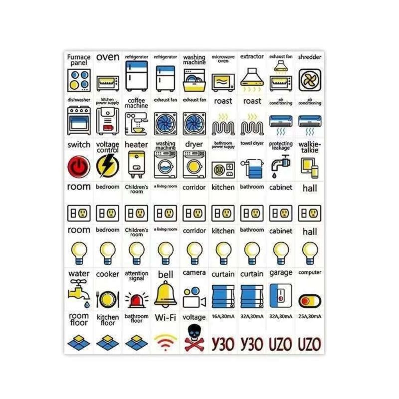 Наклейки для електричних панелей, етикетки, наклейки, кастомізовані, для точного маркування схем, ідентифікація електричних панелей