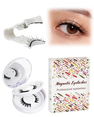 LZM Magnetic False Eyelashes, 2-Pack, Light Makeup Compatible, Soft, Reusable, Easy To Apply, No Adhesive Required, Perfect for Commuting and Travel