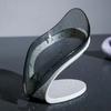 1Pcs Leaf Soap Dish For Bathroom Shower Portable Non-slip Drain Soap Holder Plastic Tray Bathroom Accessories