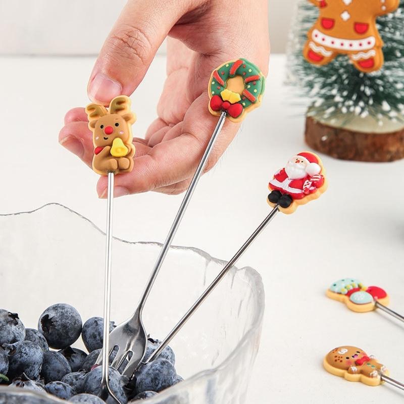 6pcs/set Christmas Spoons for Home Tableware Coffee Spoon Teaspoons Dessert