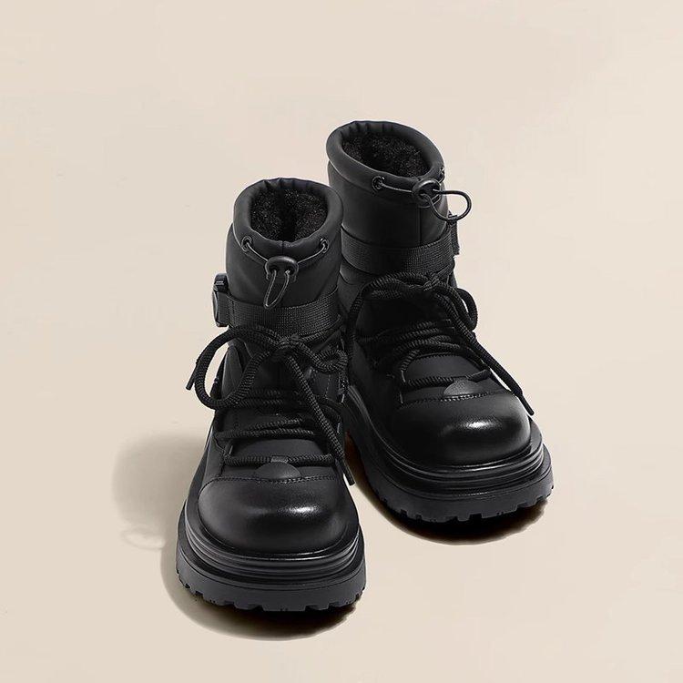 Thick-bottomed Changbai Mountain snow boots for women are waterproof and non-slip, piled and thickened, and Northeast Harbin Snow Township Tourism