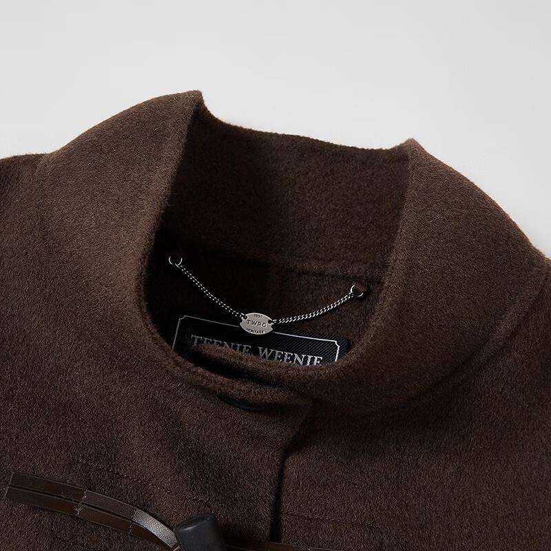 Teenie Weenie Women's Toggle Button Yak Wool Blend Double-Faced Coat