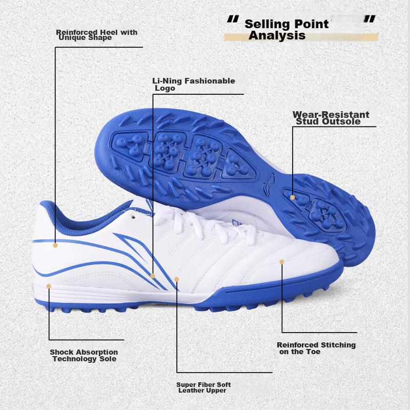 Li-Ning Soccer Cleats TF Turf Studs,Professional Competition Training Summer Shoes, Non-Slip Cleats