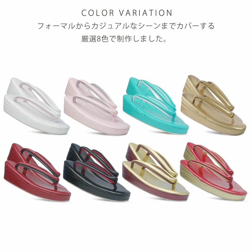 Formal Zori Sandals Sole Sizes 3L [NISHIORI] Women's (Single Pair) - Enamel, Three-Layer - S, M, L, LL, (U27-1,L)