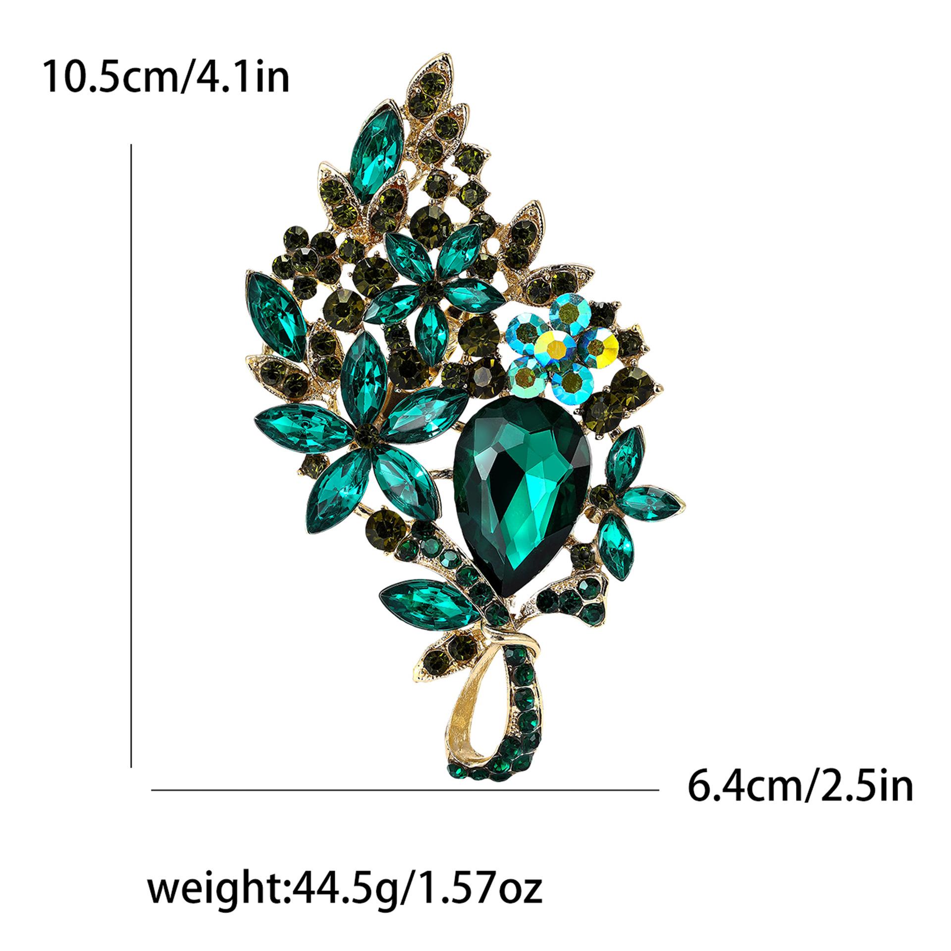 

Высококачественный сплав, полный бриллиант, большая стеклянная брошь, изысканная ретро женская одежда, корсаж, ювелирные изделия, булавка