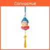 Little Lotus Buddha Plush Doll Pendant With Keychain For Backpack And Car Decor