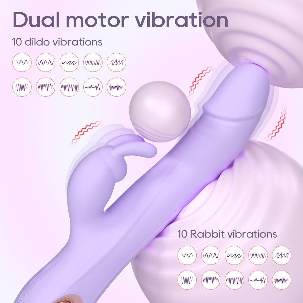 Frauen-Rotationsperlen-Vibrator mit automatischem Ein- und Ausfahren für Paare