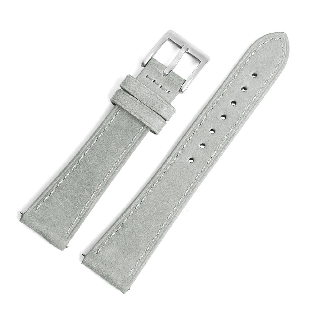

Suede Genuine Leather Watch Strap 18mm 20mm 22mm Gray Tan Black Vintage Watch Band Quick Release Wristband Belt Accessories 22mm сірий колір