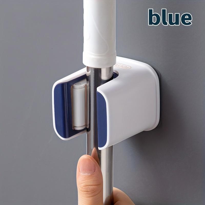 3PCS Broom Holders Wall-Mounted Mop Tool Organizer For Home Laundry Closet Bathroom No-Drill Installation 1 Slot Storage Rack