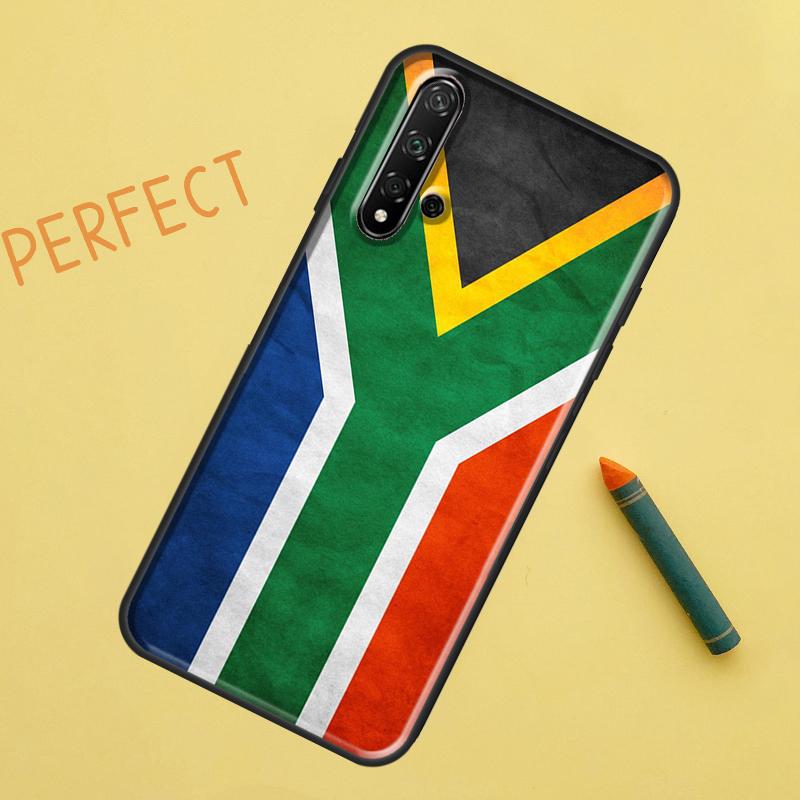 South African Flag For Huawei Nova 12s 11i 7i 8i 12i Y73 Y70 Y90 Y60 Y72 Y61 Y91 9 10 SE P40 Lite P30 Pro Case