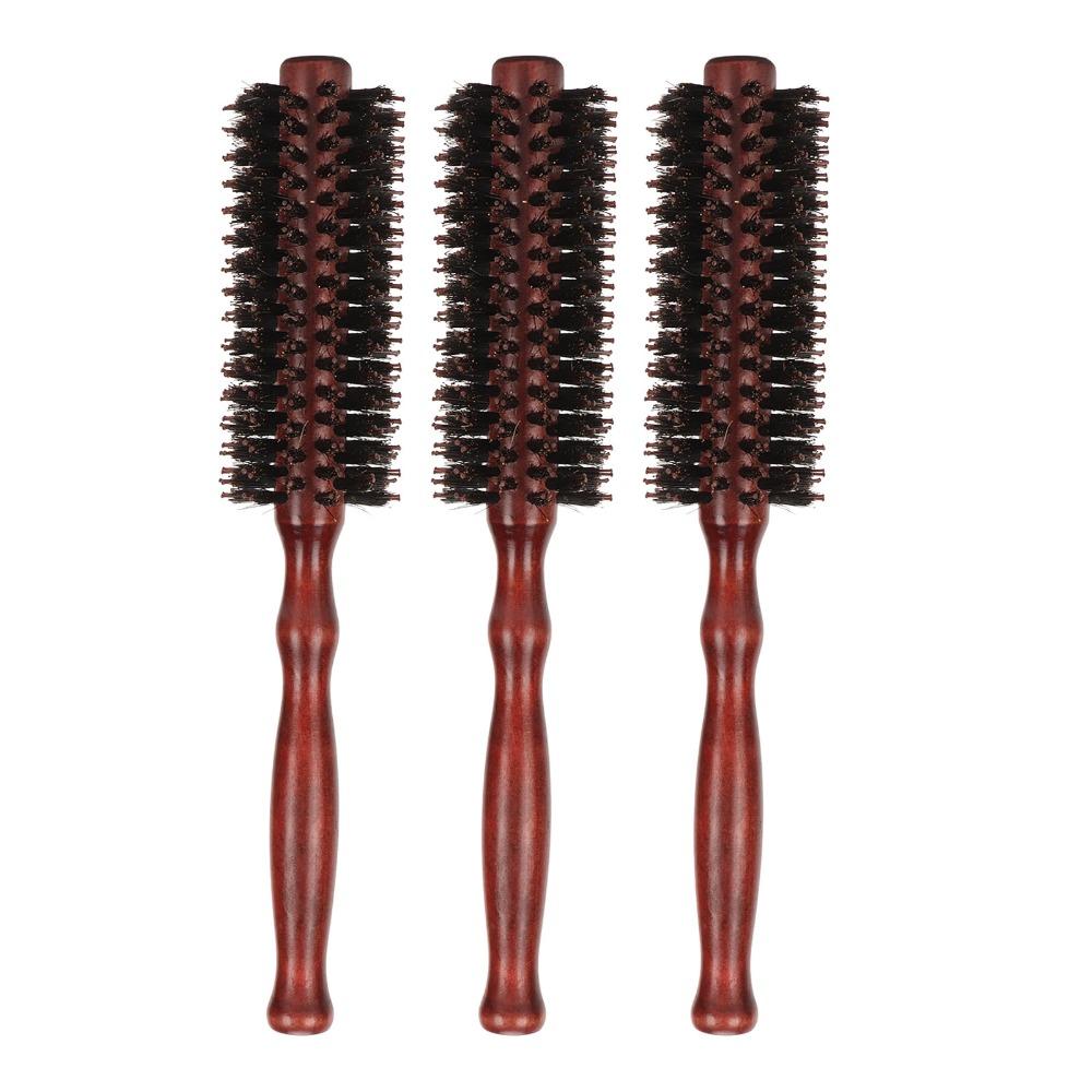 3PCS Vertical Texture Round Hair Brush Static Free Curling Hair Brush  For Women