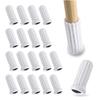 Thick Chair Leg Covers, Chair Socks, Non-Slip, 18-Pack (4 Chairs + 2 Spare) (White, Short)