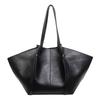 Velká vintage stylová taška Tote Pevná barva PU kůže Dámská taška přes rameno Jednoduchý design Luxusní crossbody taška pro ženy
