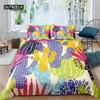 Home Living Luxury Color Cactus Print 2/3Pcs Duvet Cover Set Pillowcase Queen Size And King Size Kid Bedding Set Eu/Us/Au Size