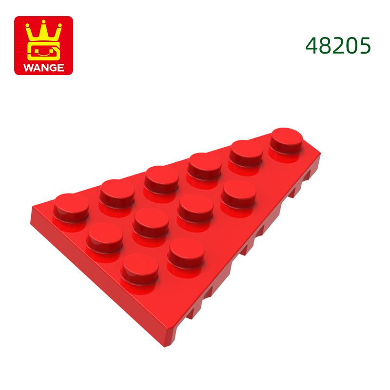 Non-Toxic 50Pcs/Lot 48205 4X6 Wedge Right Plate Building Blocks Moc Classic Accessories Compatible With Brick Toys Children Gift Box