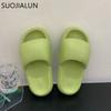 Fashion SUOJIALUN 2025 Summer Fashion Candy Colors Women Slipper Thick Platform Indoor Bathroom Soft EVA Anti-slip Home Floor Slides