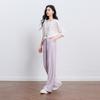 Sancai 2026 Spring Elastic Waist Wide-Leg Pants