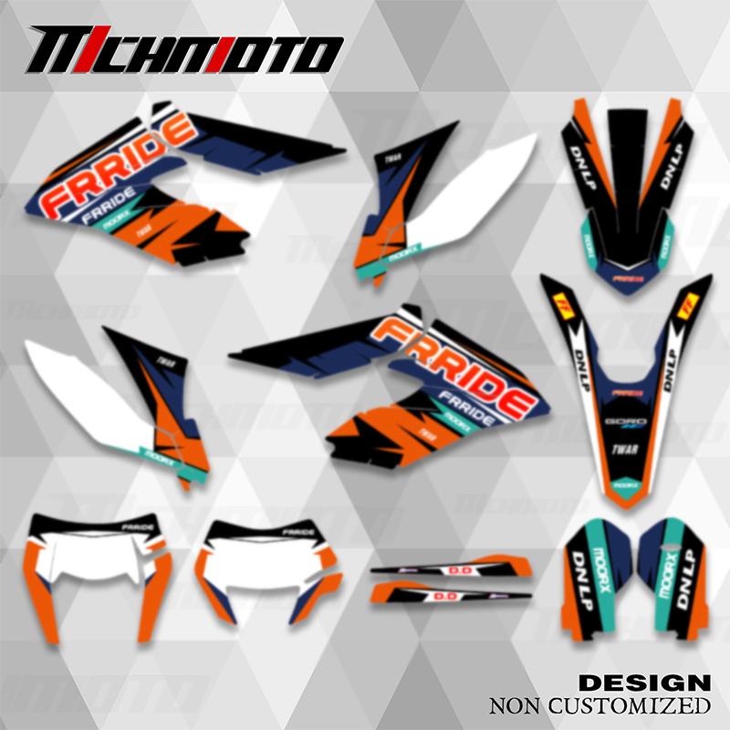 MCHMFG Graphics Backgrounds Decals Sticker Kits For KTM 12-17 18-21 FREERIDE 250 350 Number Name Background